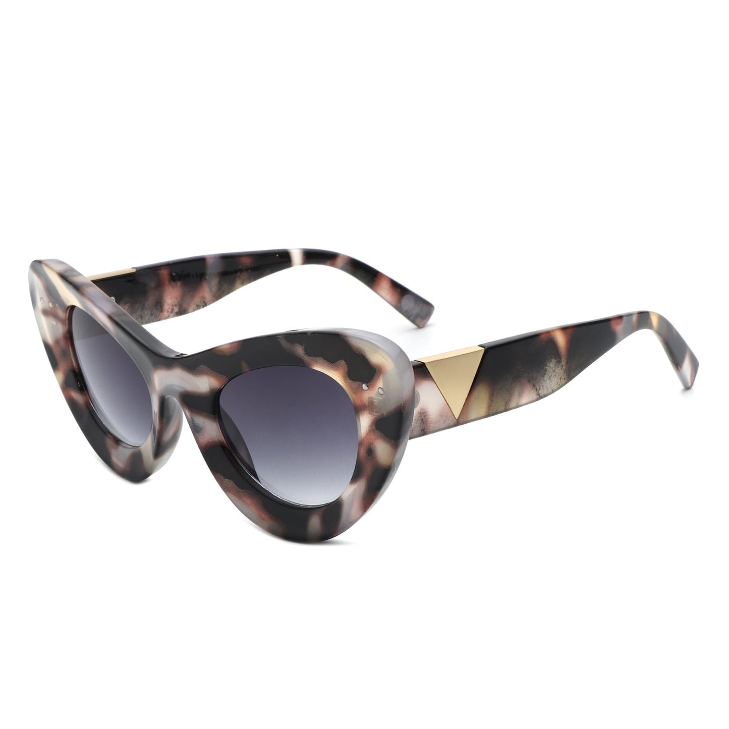 Luminara - Retro Round Cat Eye Women Fashion Sunglasses-5