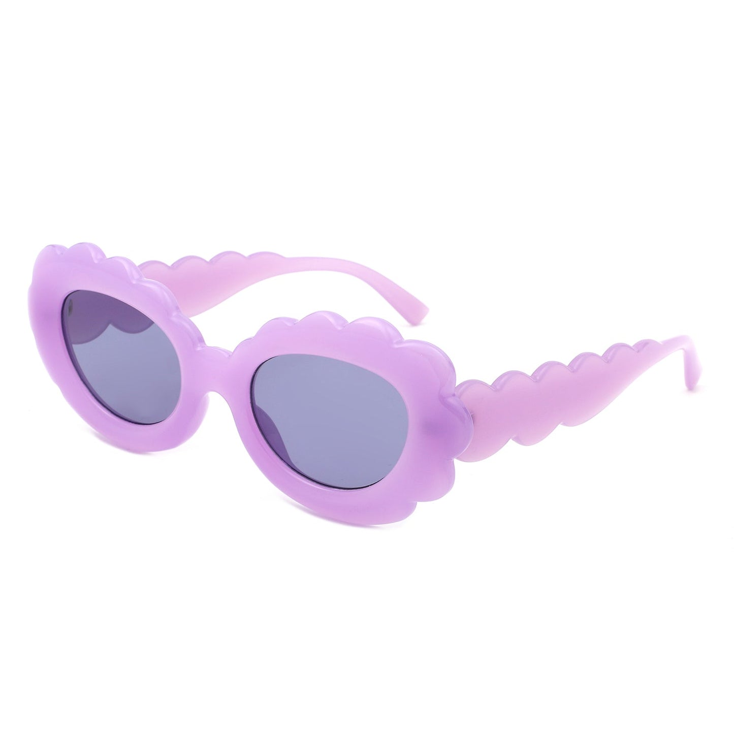 Vaelor - Women Round Cloud Tinted Fashion Oval Sunglasses-5