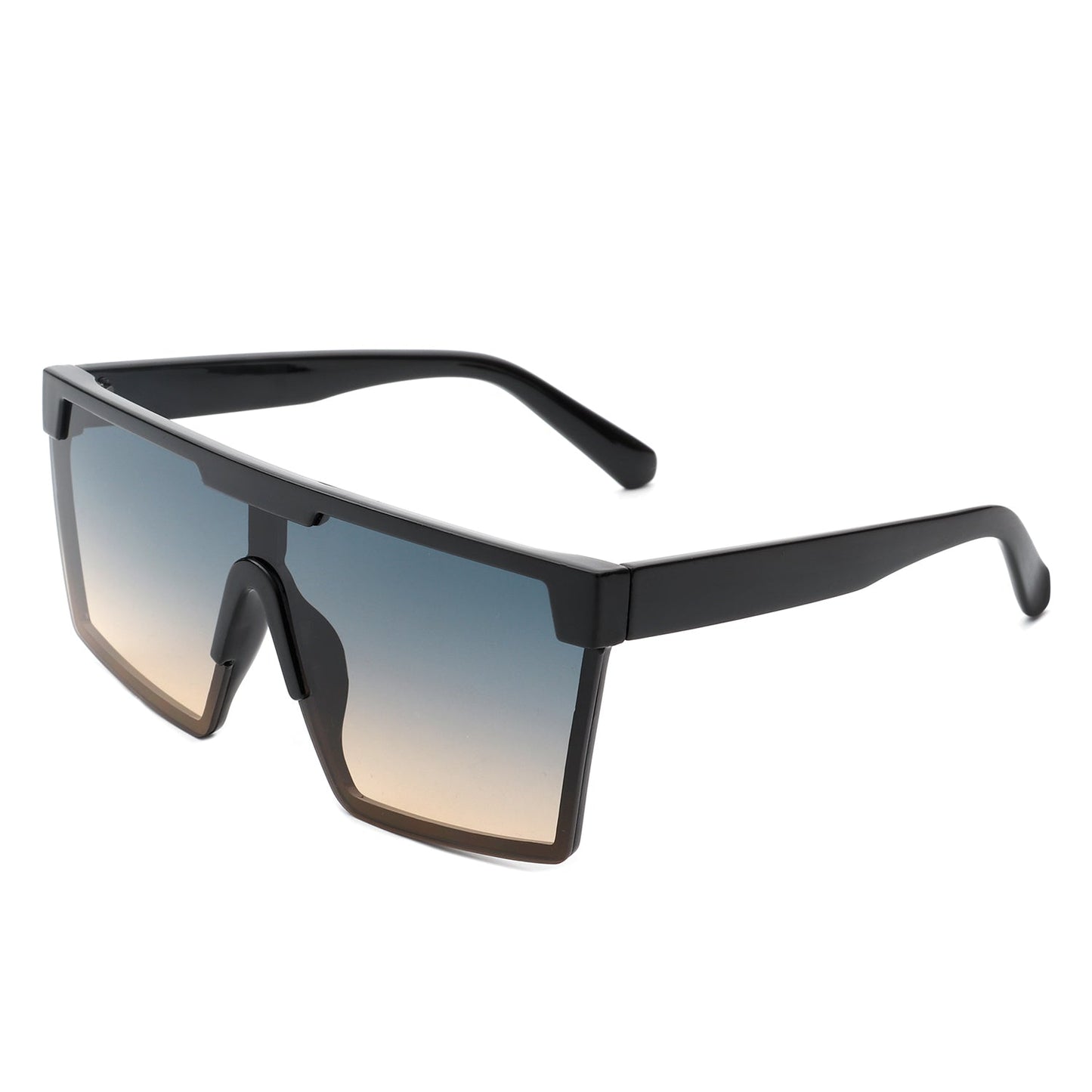 Vitalize - Oversize Retro Square Flat Top Tinted Fashion Women Sunglasses-6