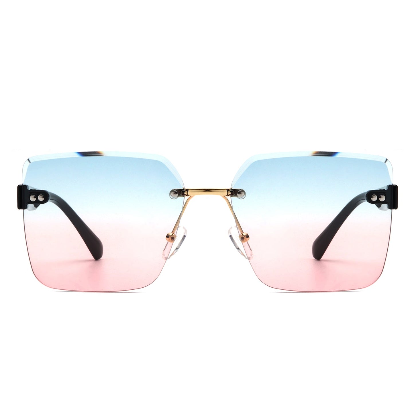Aspos - Square Rimless Fashion Tinted Women Sunglasses-1