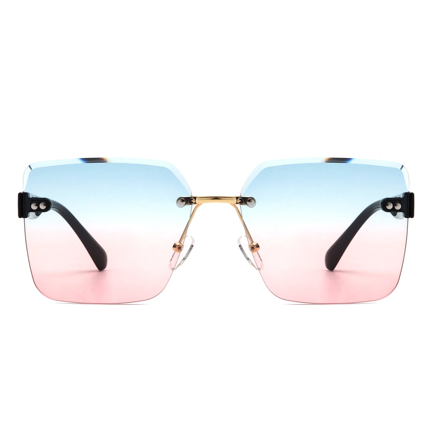Aspos - Square Rimless Fashion Tinted Women Sunglasses-1
