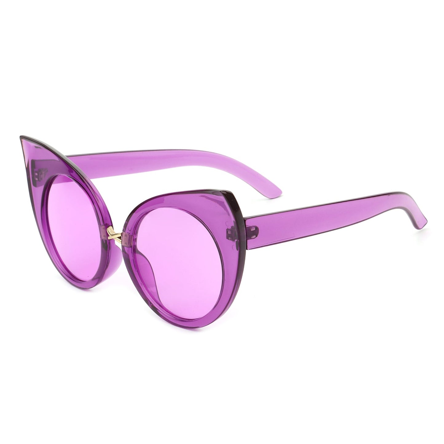 Iridessa - Women Mod Retro High Pointed Oversize Fashion Cat Eye Sunglasses-6