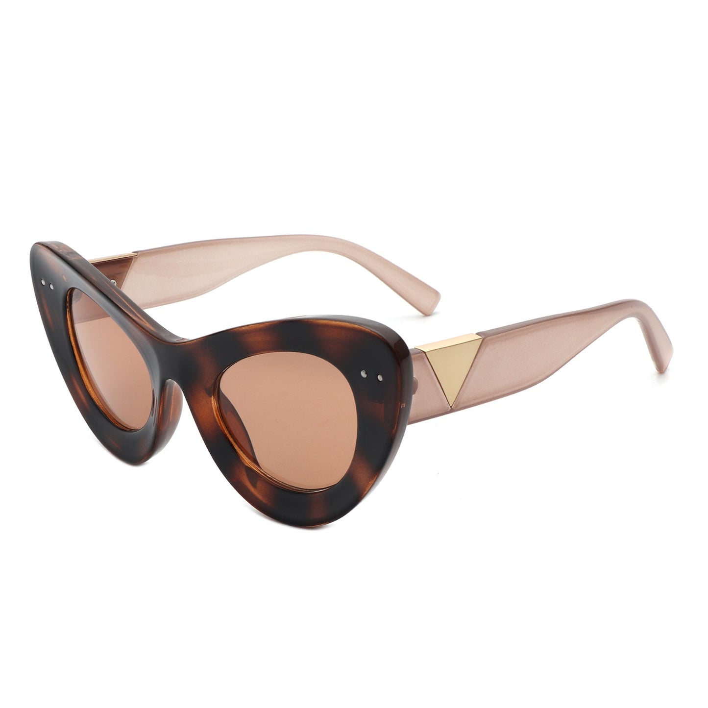 Luminara - Retro Round Cat Eye Women Fashion Sunglasses-6