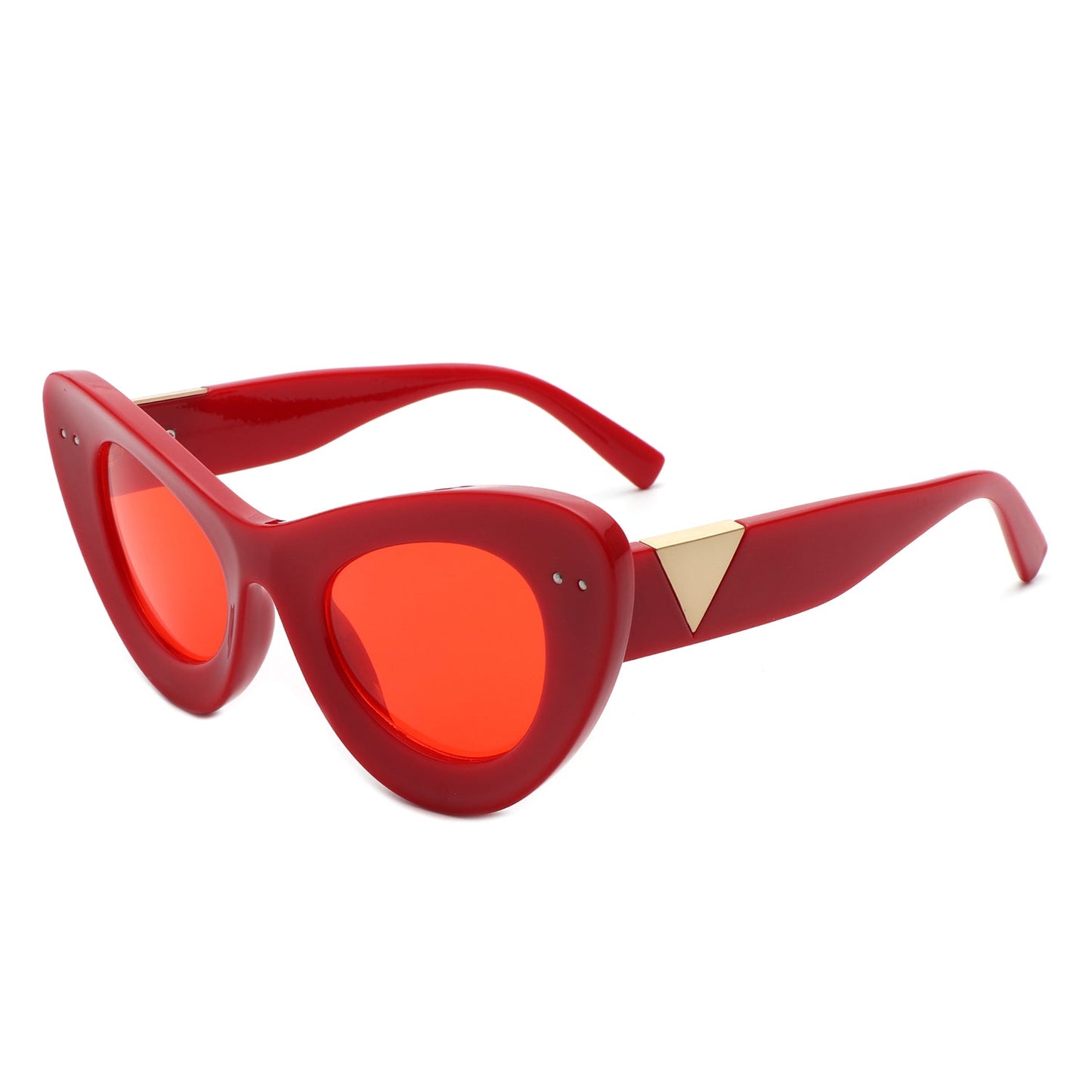 Luminara - Retro Round Cat Eye Women Fashion Sunglasses-7