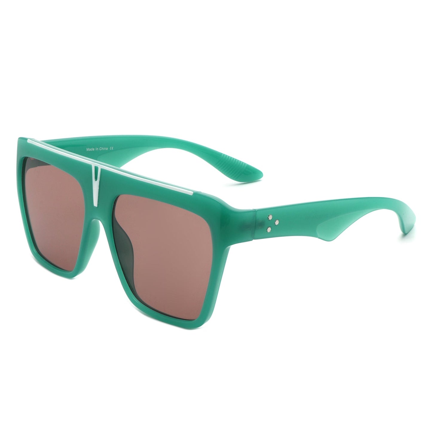 Kallias - Oversize Square Flat Top Large Fashion Women Sunglasses-7