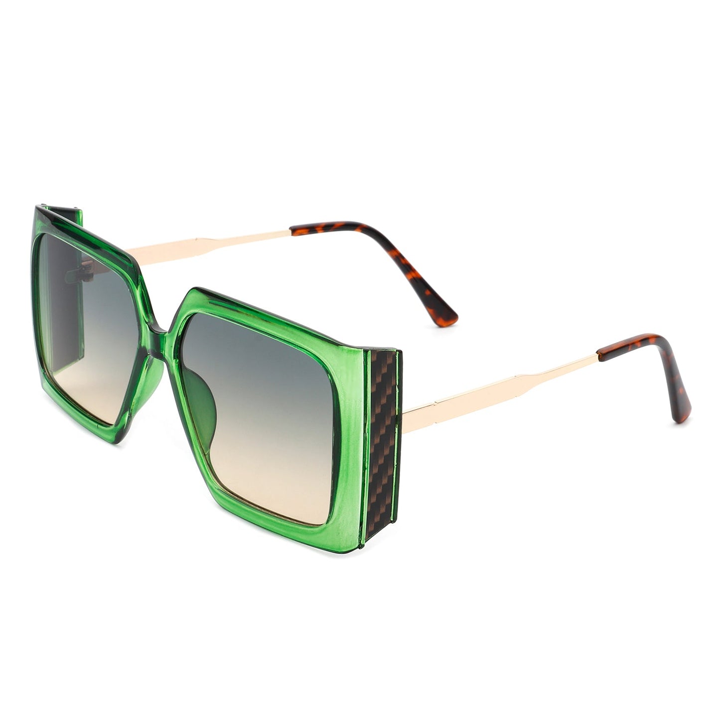 Yellowra - Women Oversize Retro Square Large Fashion Sunglasses-7