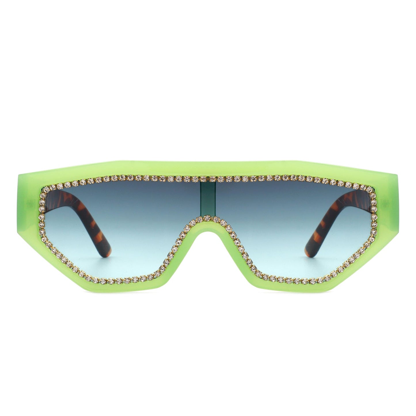 Goldleaf - Geometric Glitter Square Fashion Women Sunglasses-1