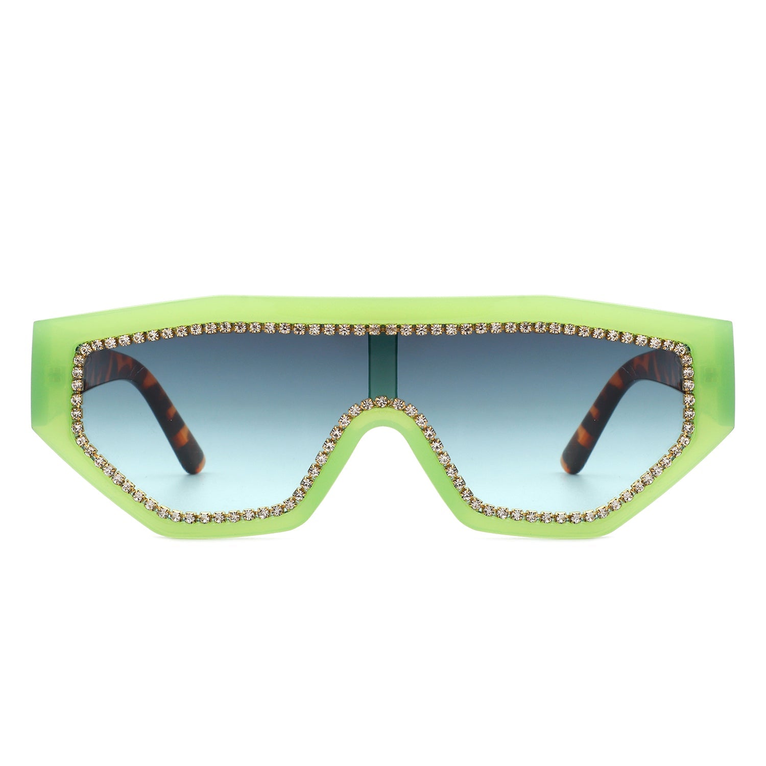Goldleaf - Geometric Glitter Square Fashion Women Sunglasses-1