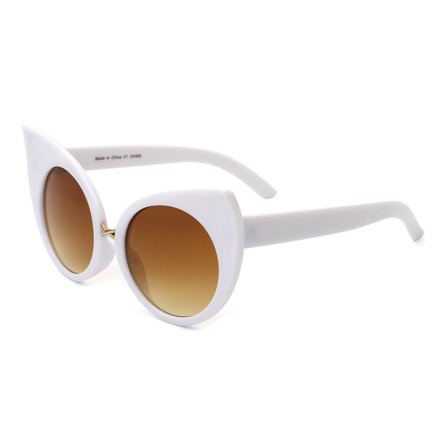 Iridessa - Women Mod Retro High Pointed Oversize Fashion Cat Eye Sunglasses-8
