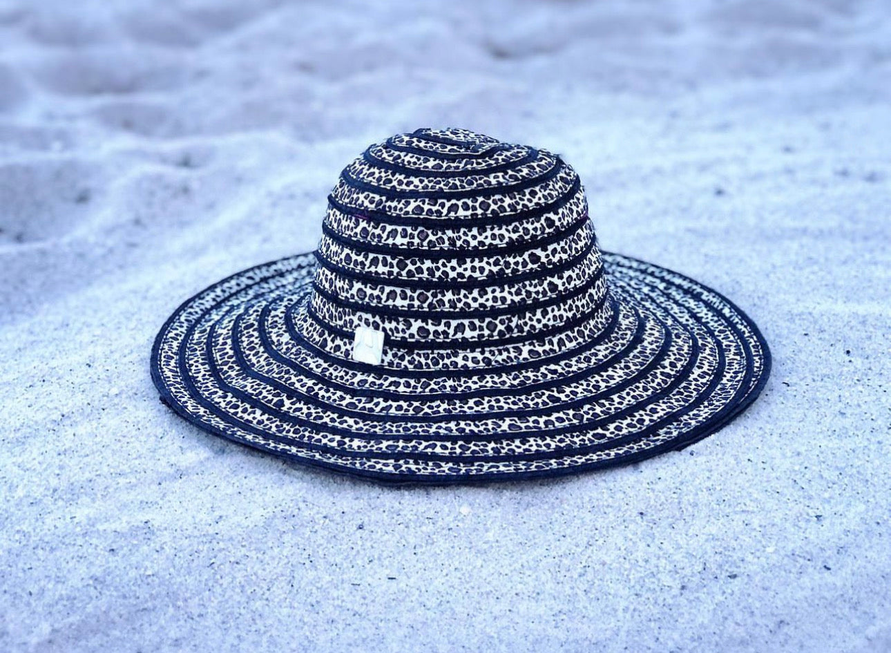 ‘Leopard Love’ Ribbon Sun Hat-1