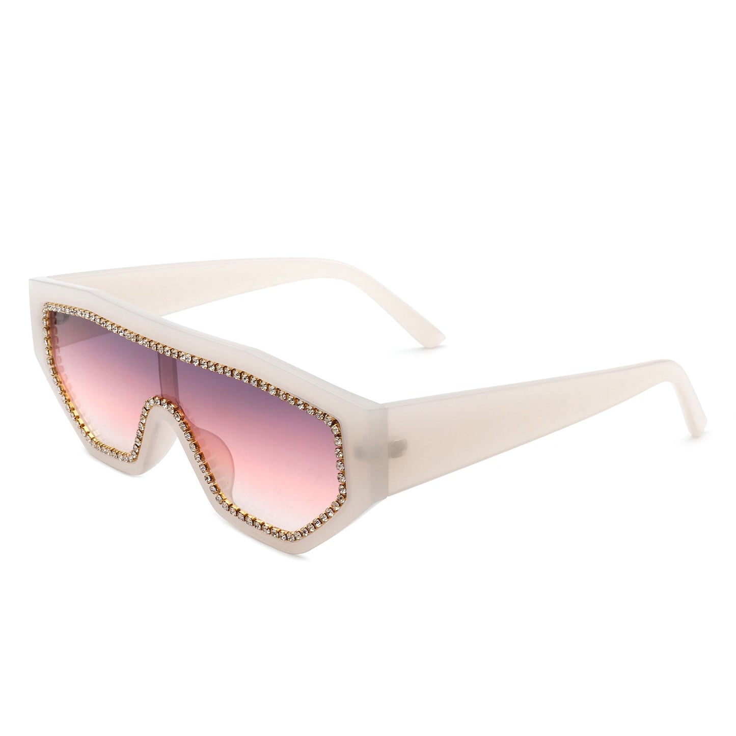 Goldleaf - Geometric Glitter Square Fashion Women Sunglasses-8