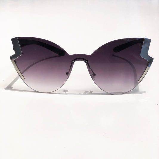 Black Gradient 'Lighting' Sunglass-0