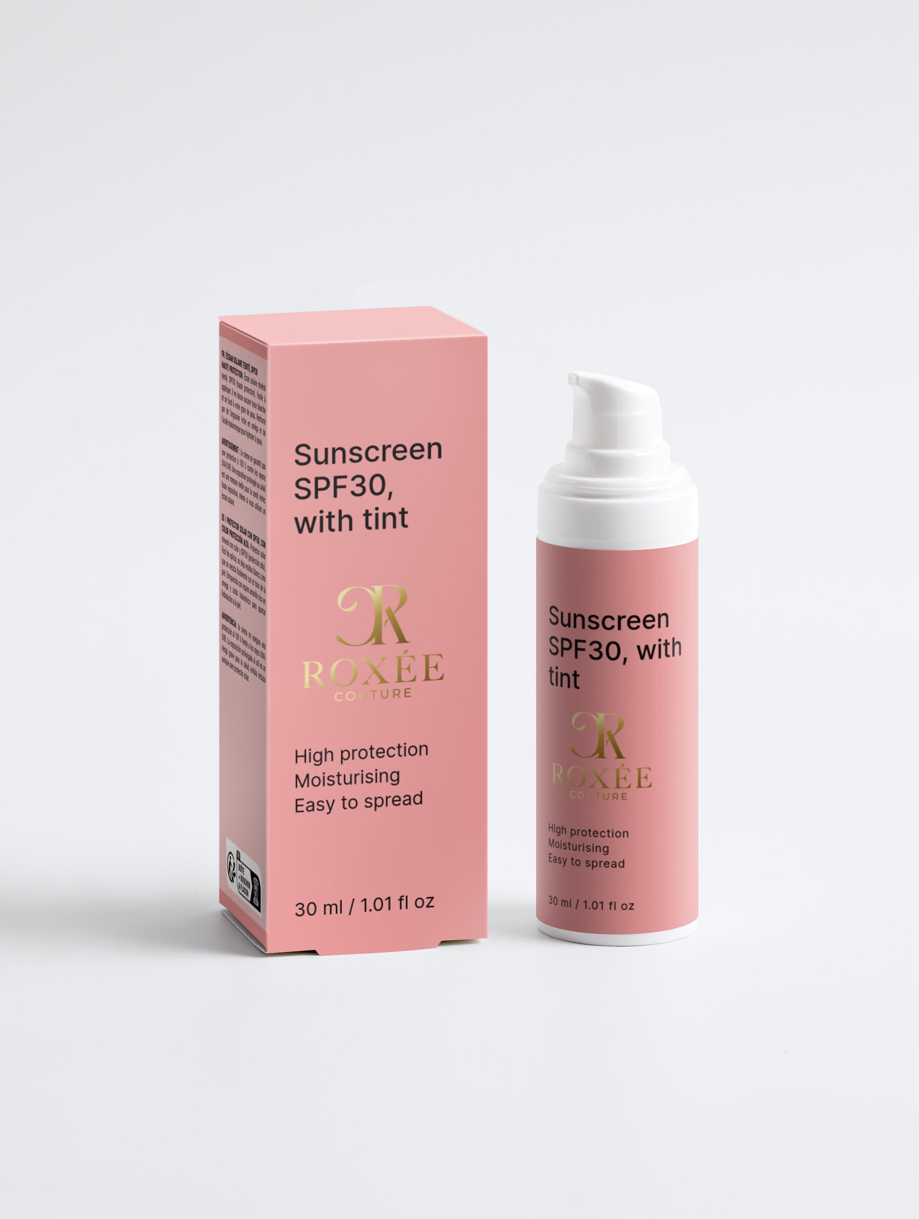 Sunscreen SPF30, with tint Roxée Couture