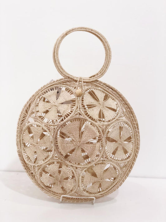 Natural "Gaia" Artisan Circular Bag-0