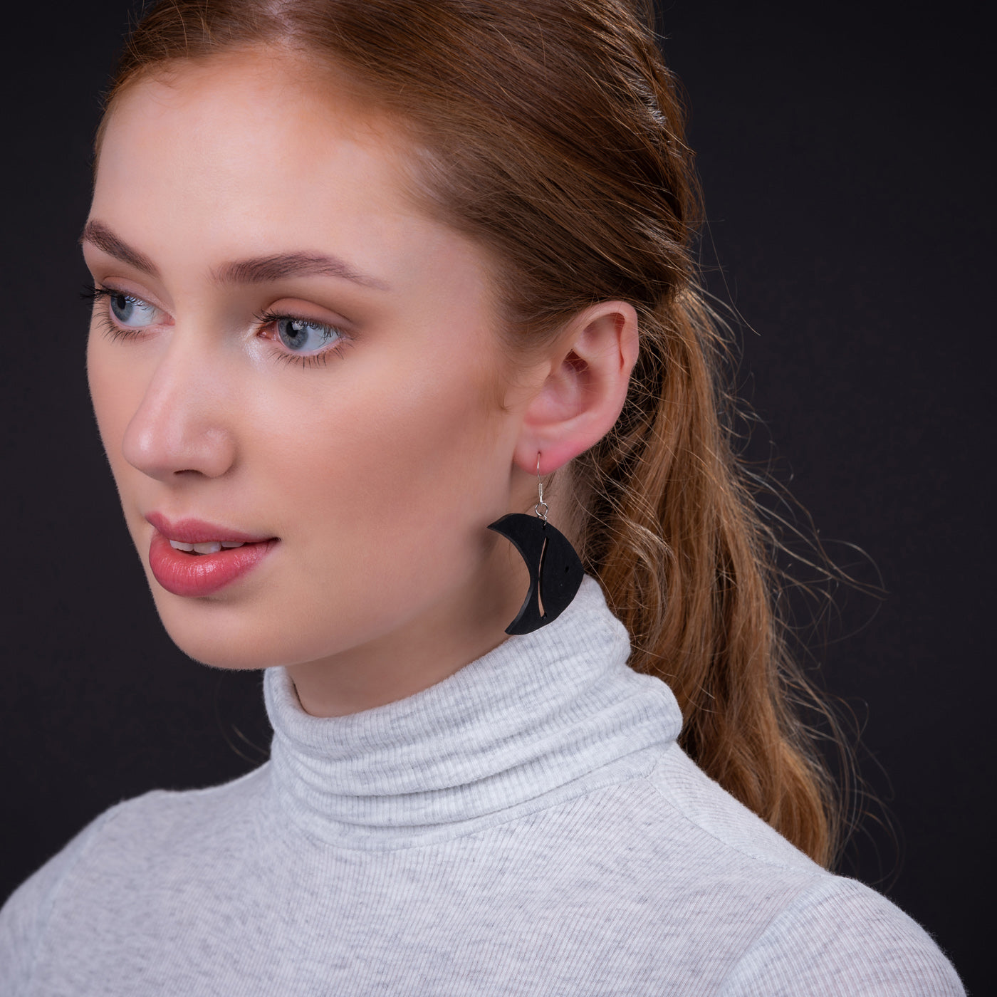 Pisces Recycled Rubber Fish Earrings-2