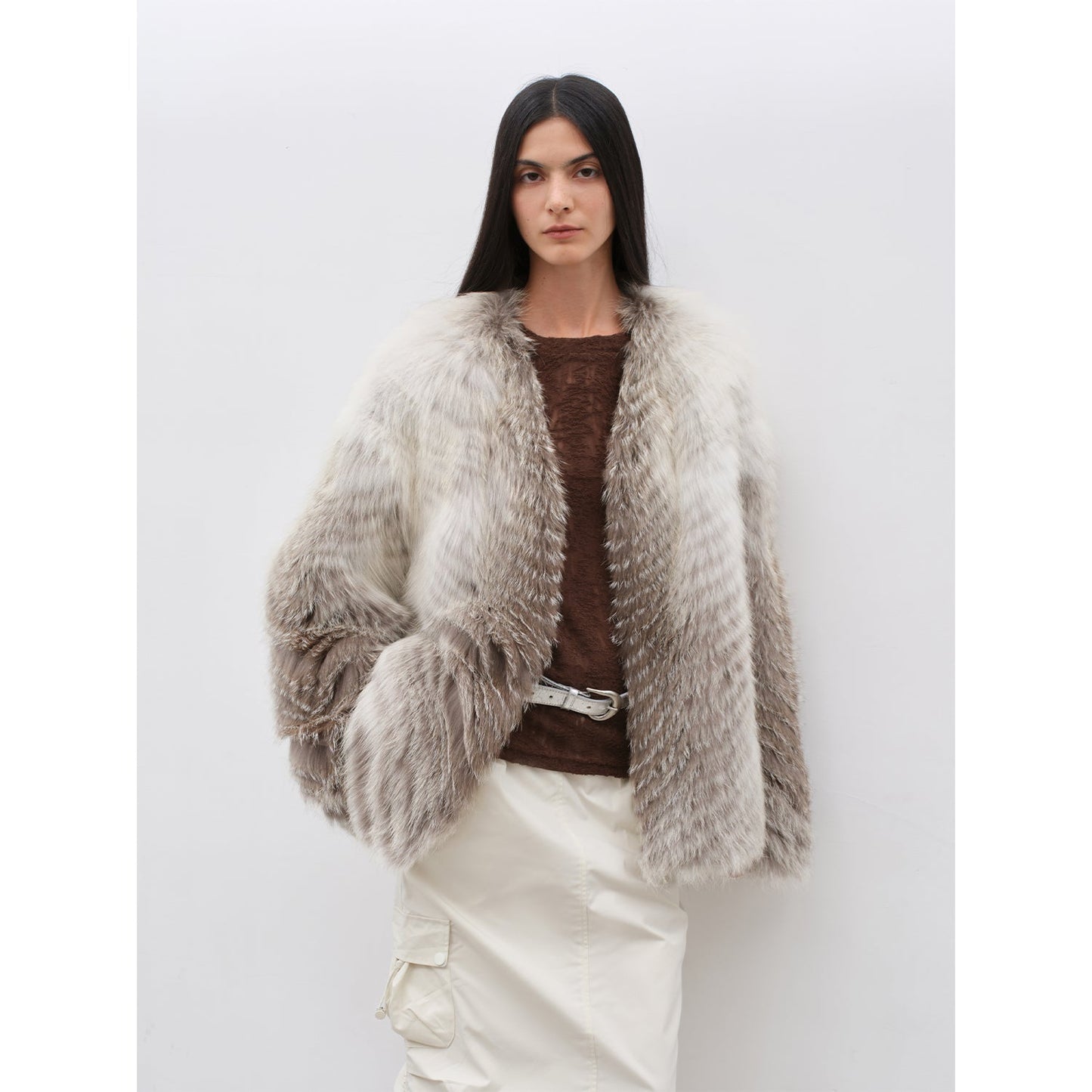 Yukino Dream Imported Colorful Fox Fur Coat from Finland-1