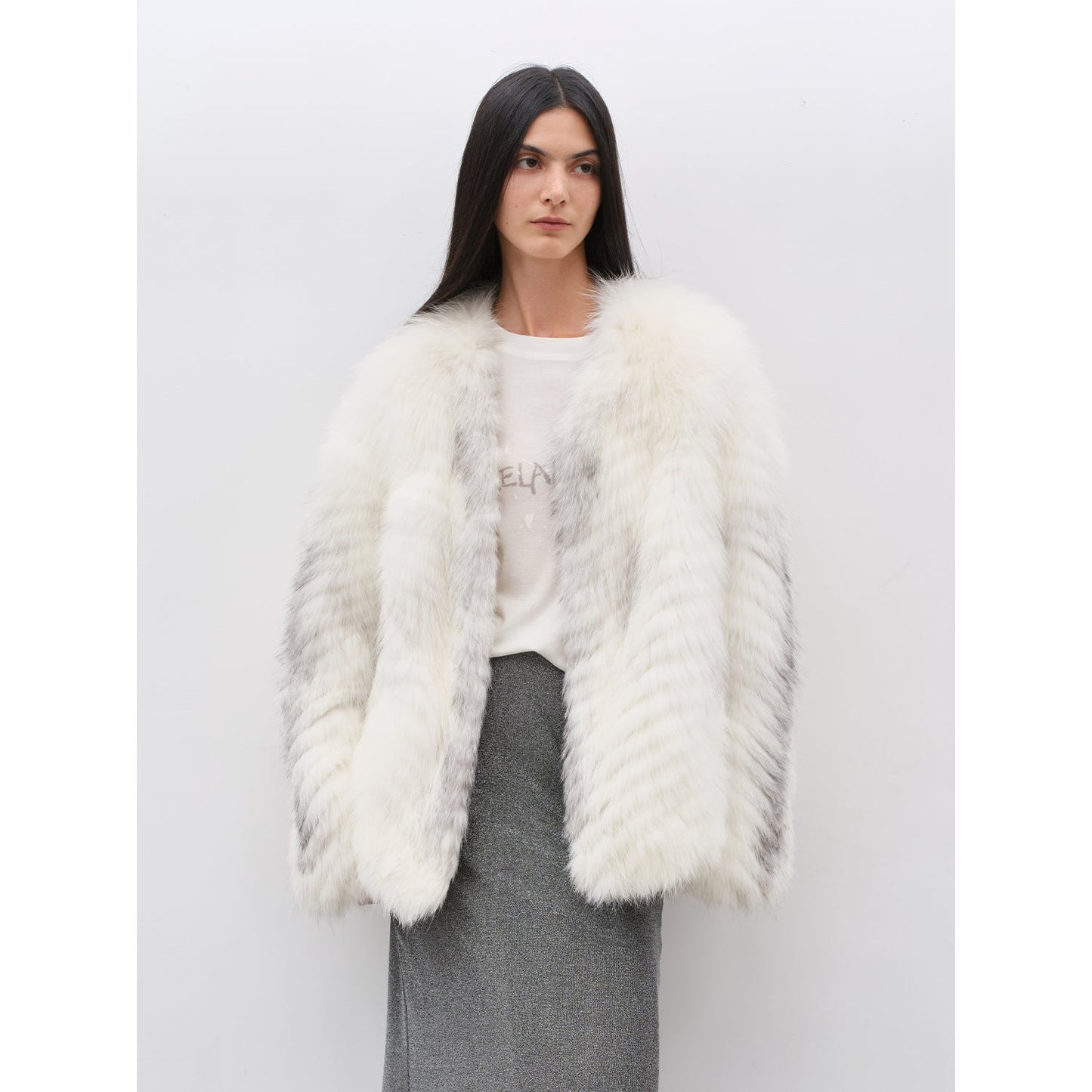 Yukino Dream Imported Colorful Fox Fur Coat from Finland-2