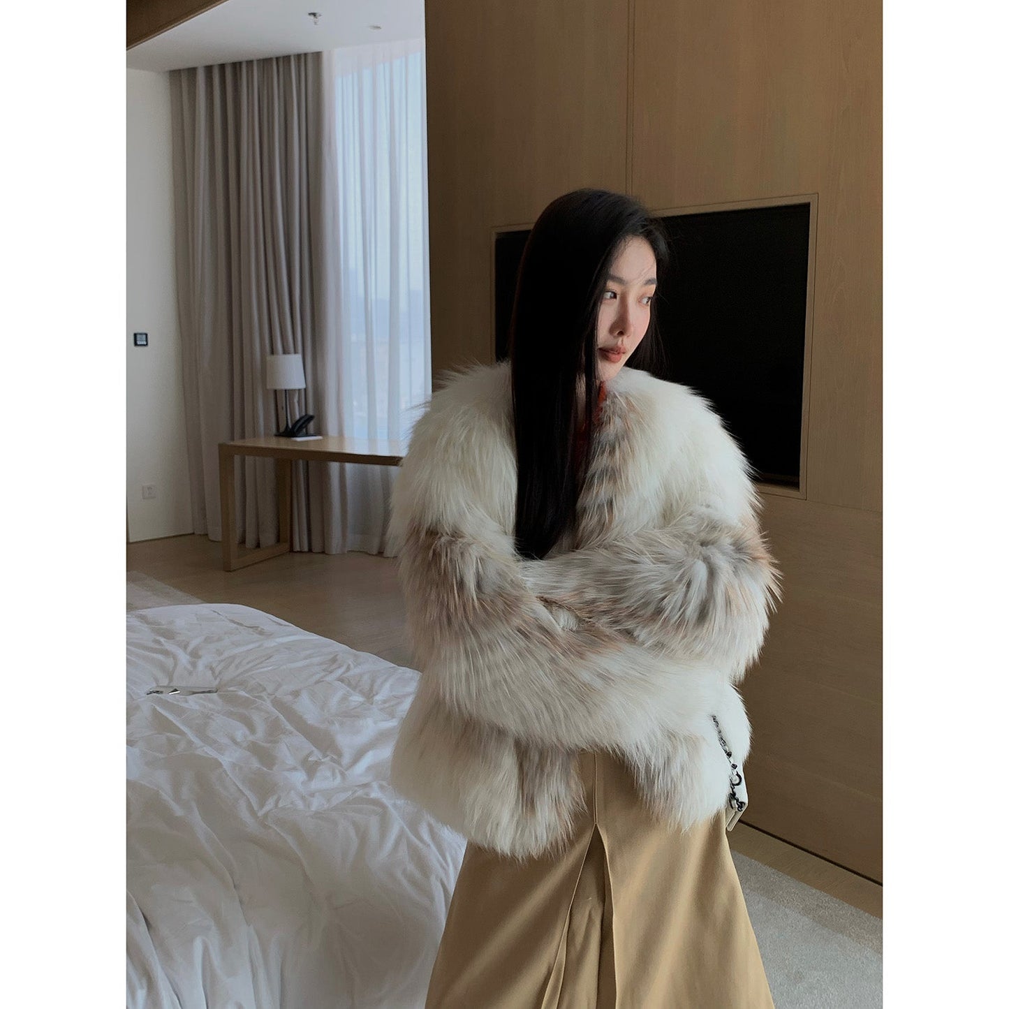 Yukino Dream Imported Colorful Fox Fur Coat from Finland-5
