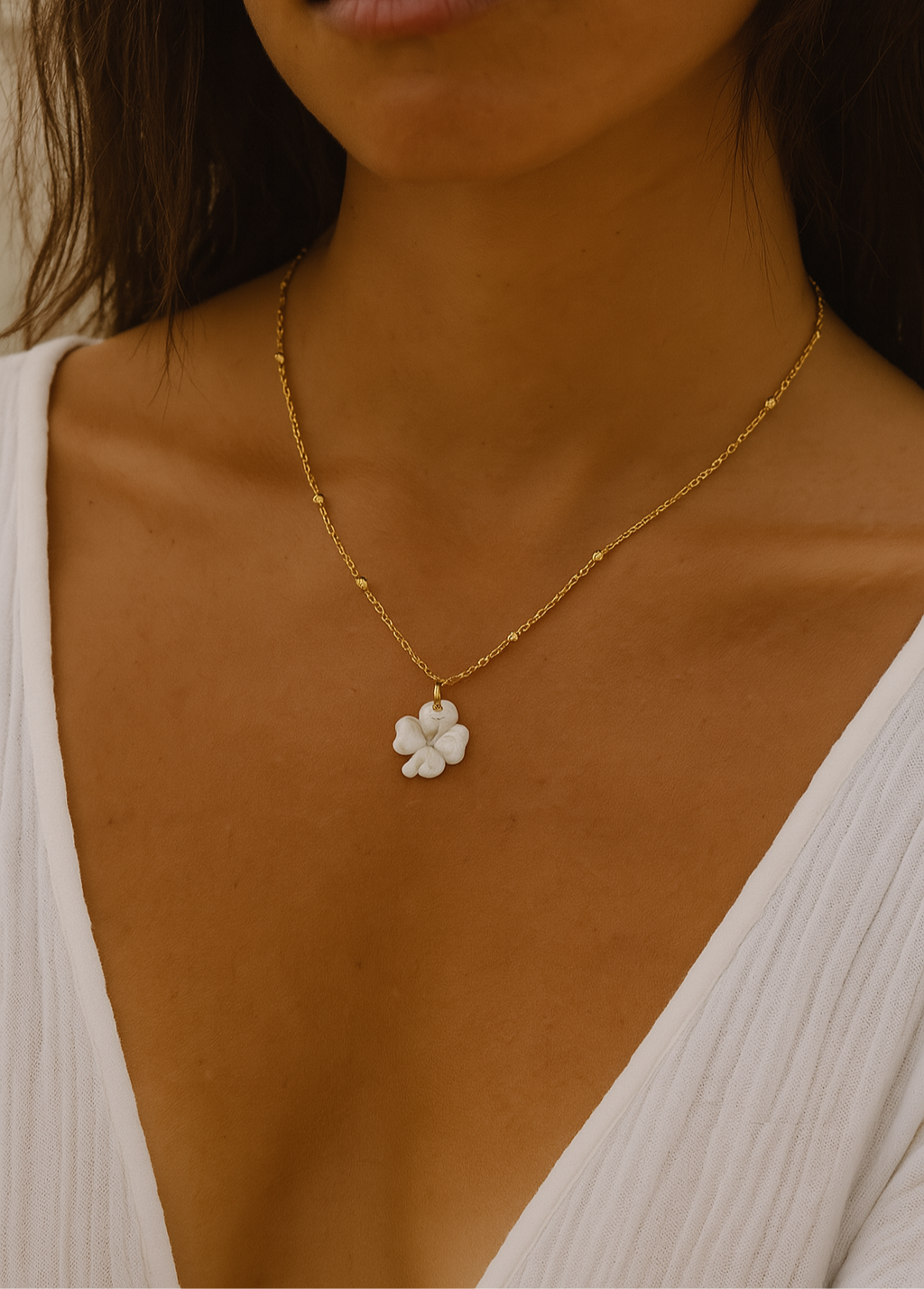 Pearl Clover Necklace-1