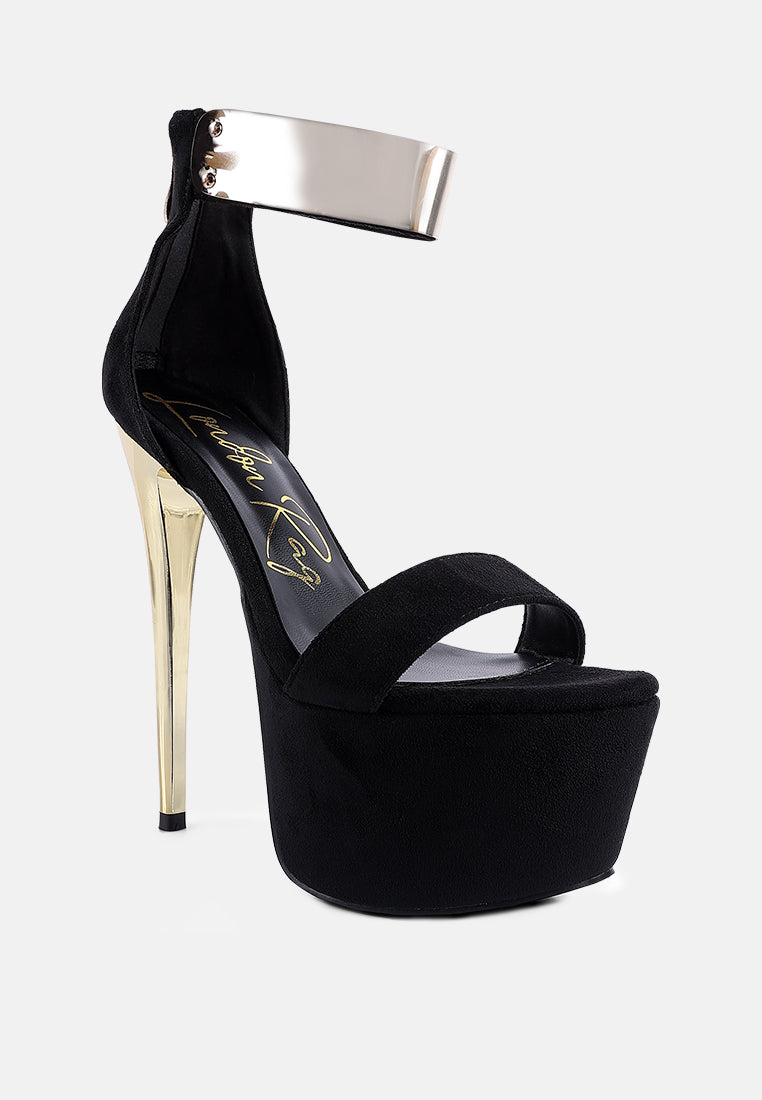 Cosmo Girl Metal Band High Heeled Sandals-1