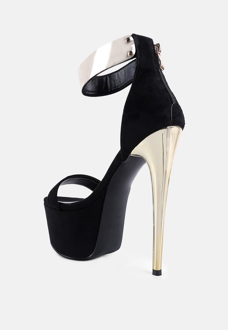 Cosmo Girl Metal Band High Heeled Sandals-2