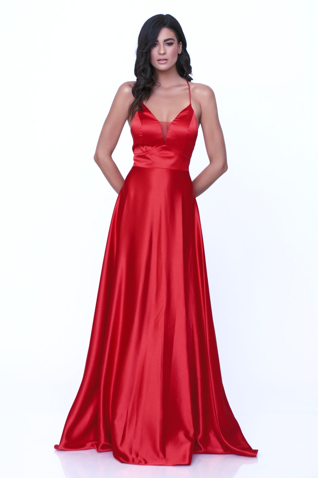 Arista Satin Evening Dress evening dresses-3