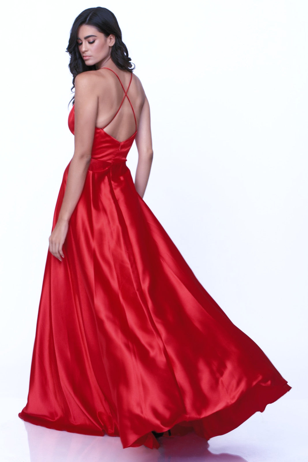 Arista Satin Evening Dress evening dresses-2