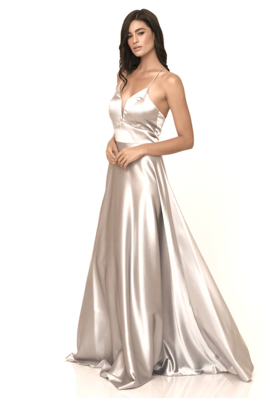 Arista Satin Evening Dress evening dresses-0