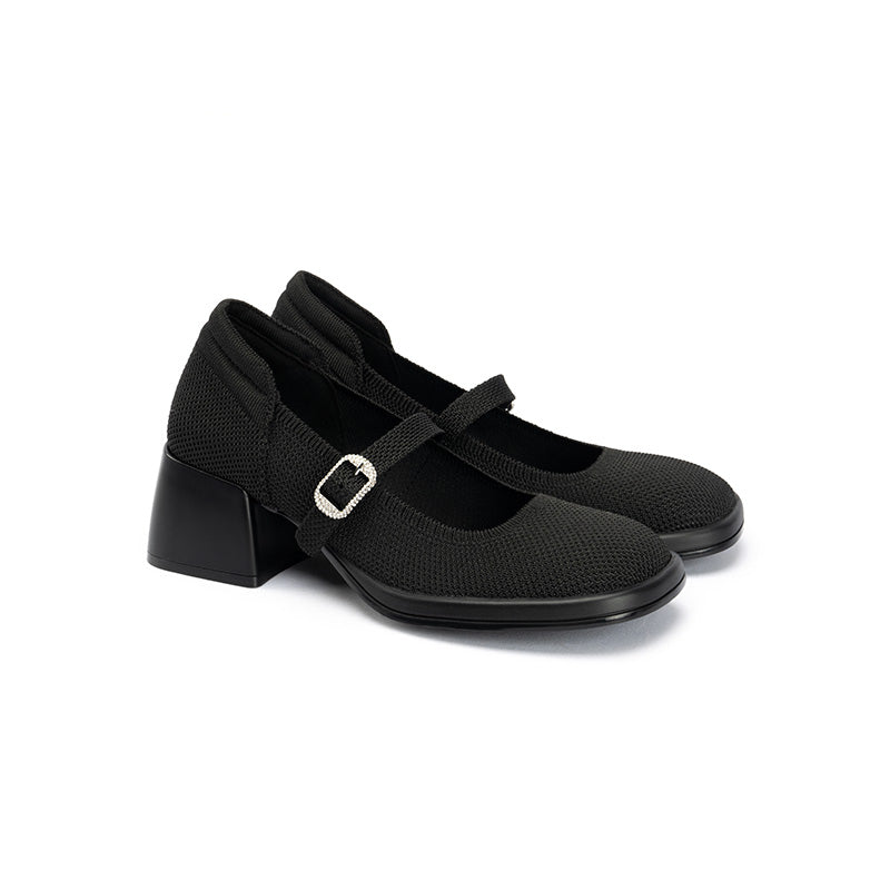Lafayette Square Toe Block Heel Mary Jane Pumps-1
