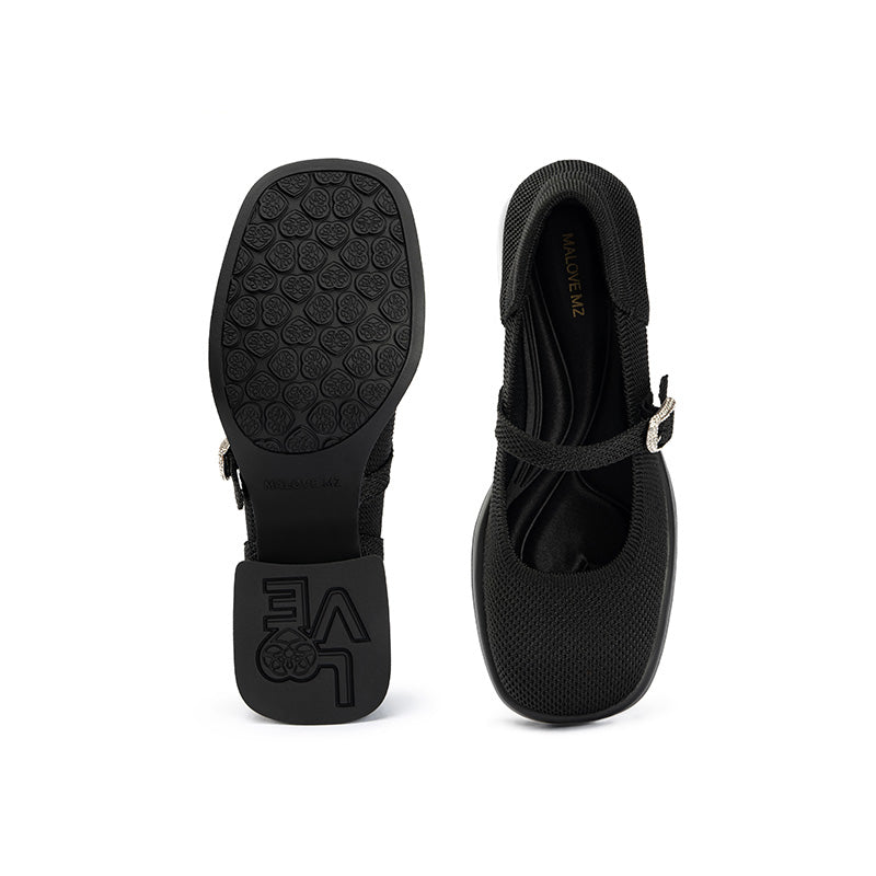 Lafayette Square Toe Block Heel Mary Jane Pumps-3