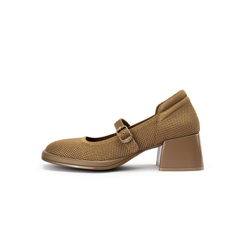 Lafayette Square Toe Block Heel Mary Jane Pumps-5