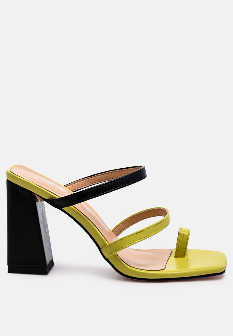 Marve Color Block Heeled Sandals-5