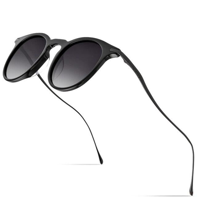 Acetate Titanium Sunglasses Men Vintage Round Polarized Sun Glasses for Women New High Quality Mirrored UV400 Shades-3