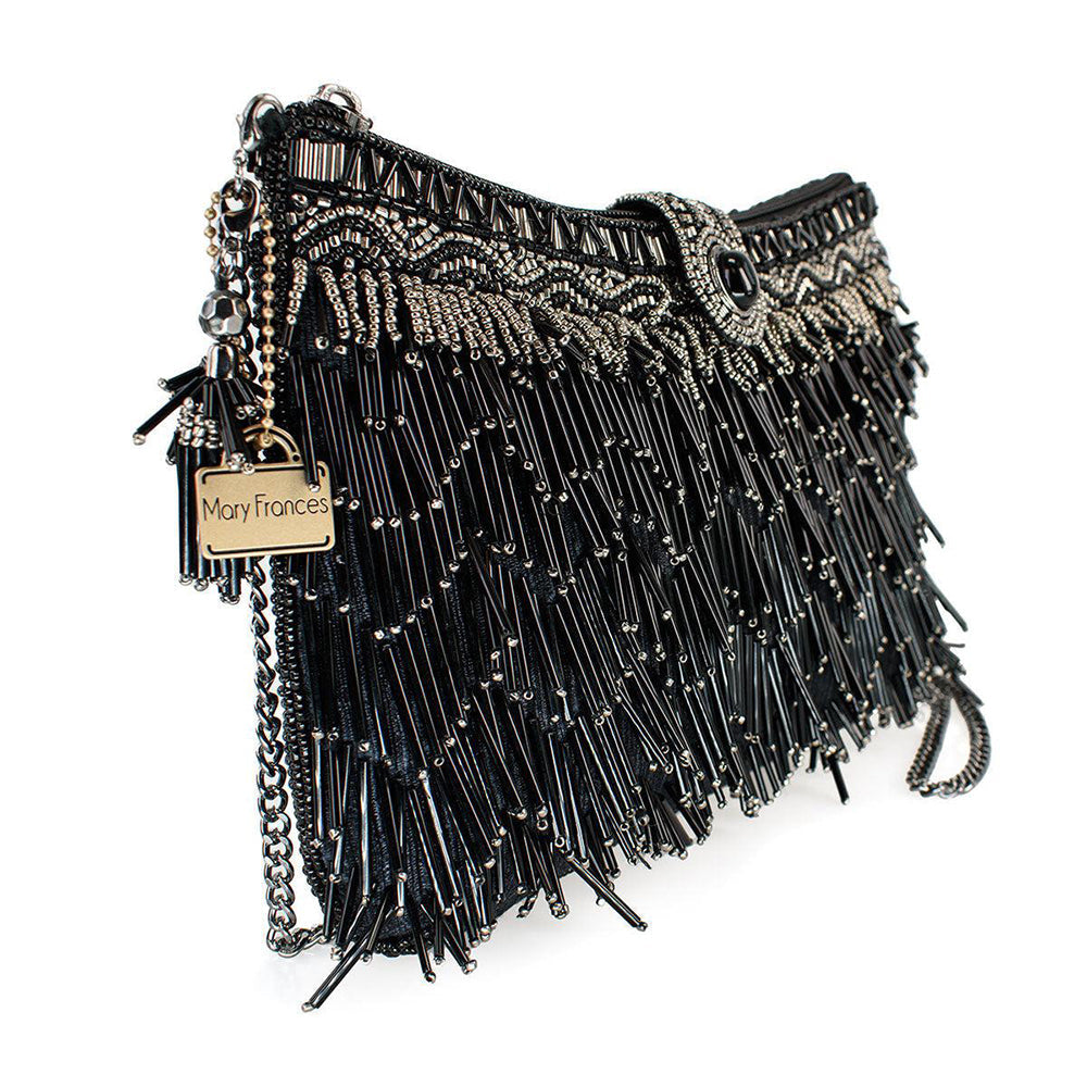 Shimmy, Black Crossbody Handbag by Mary Frances-2