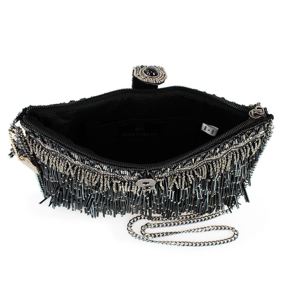 Shimmy, Black Crossbody Handbag by Mary Frances-4