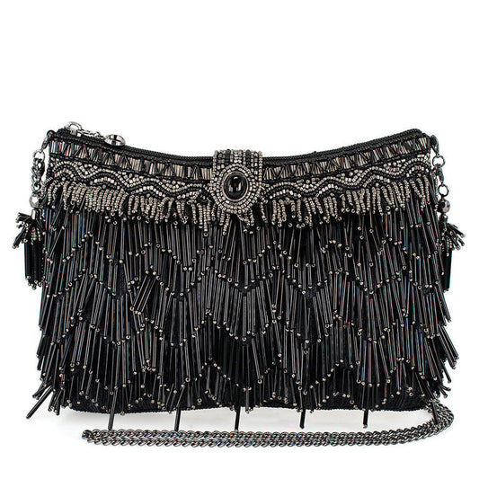 Shimmy, Black Crossbody Handbag by Mary Frances-0