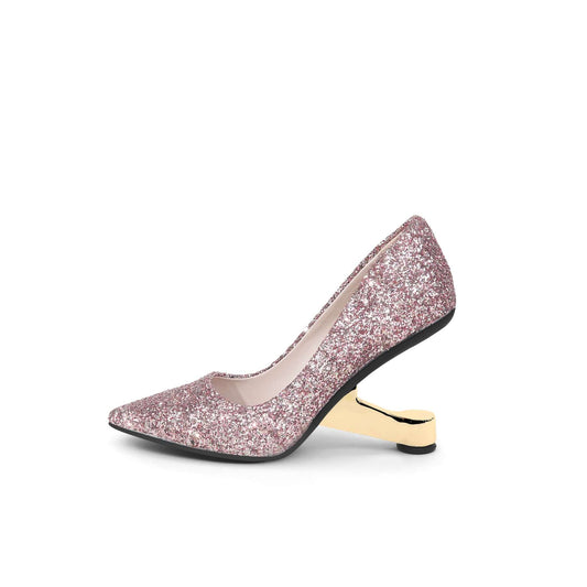 Sparkling Glitter Pointed Toe Pumps-0