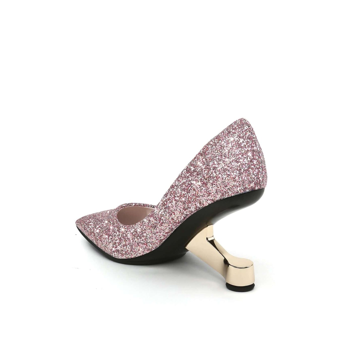 Sparkling Glitter Pointed Toe Pumps-3